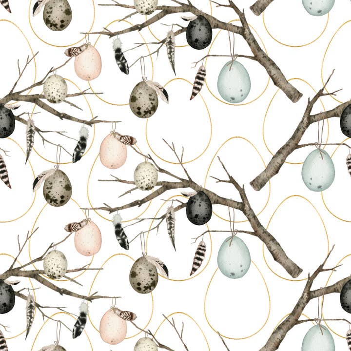 Easter Egg Tree Eco Friendly Wrapping Paper for wholesale by Waterleaf Paper Co.