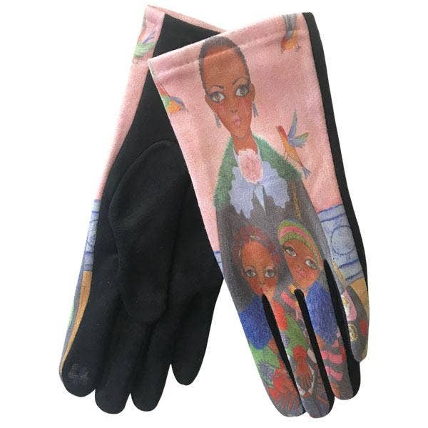The Magic Scarf Company - Wholesale Gloves - Women's - 3709 - Art Design Touch Screen Gloves12