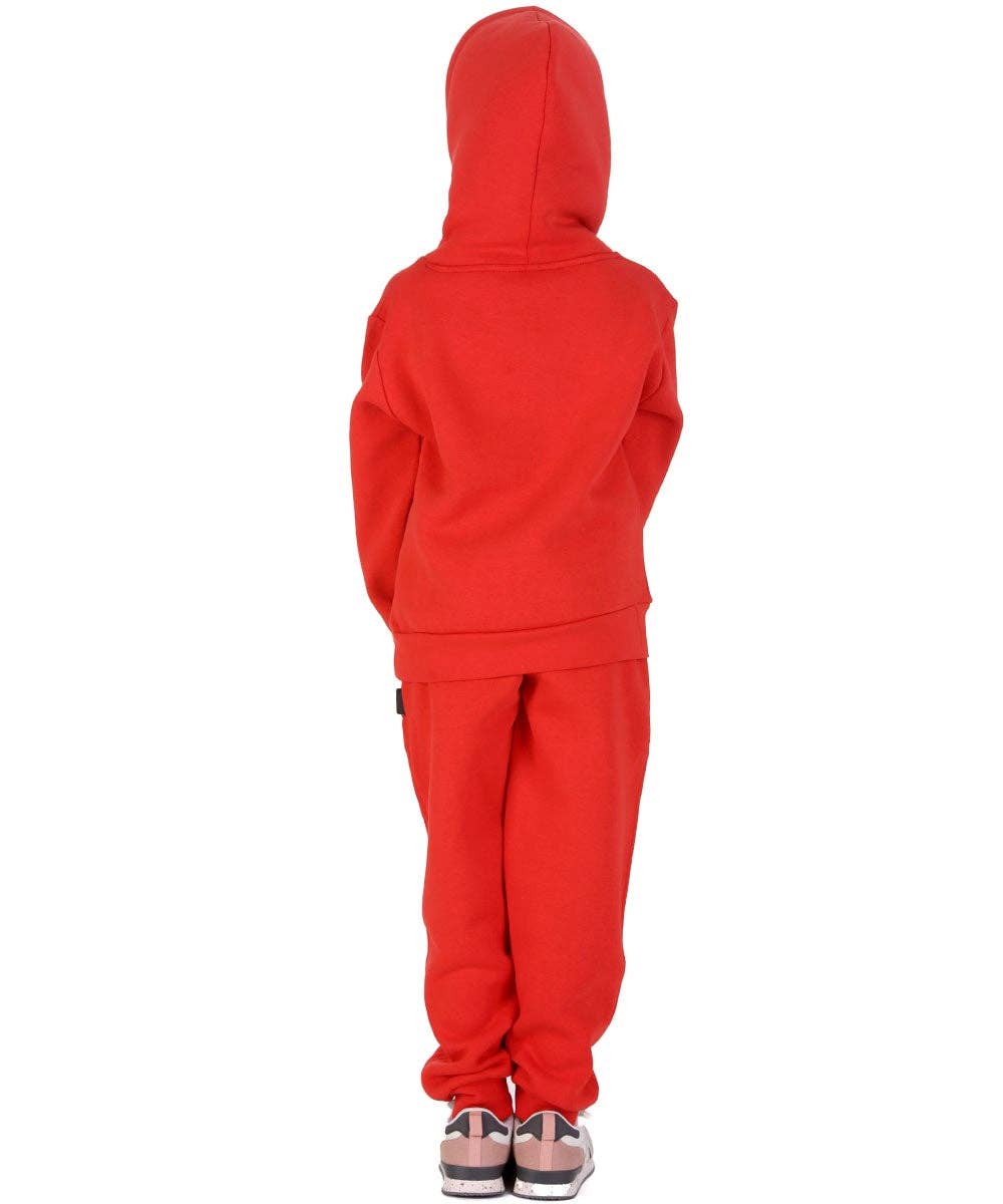 Trendy Toggs Kids Overhead Hoodie Red Tracksuit for wholesale on Faire4
