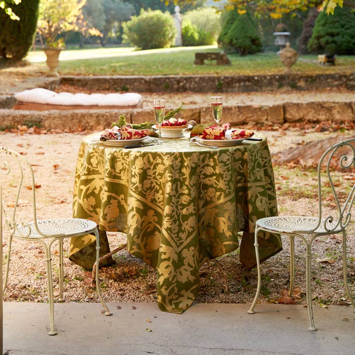 Couleur Nature - Wholesale Tablecloth - Saint-Rémy d'Or et Vert Tablecloth