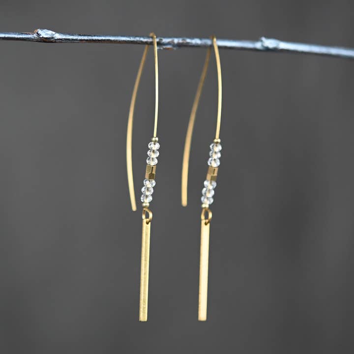 Beaded Longwire with Bar Earrings for wholesale by KBD Studio