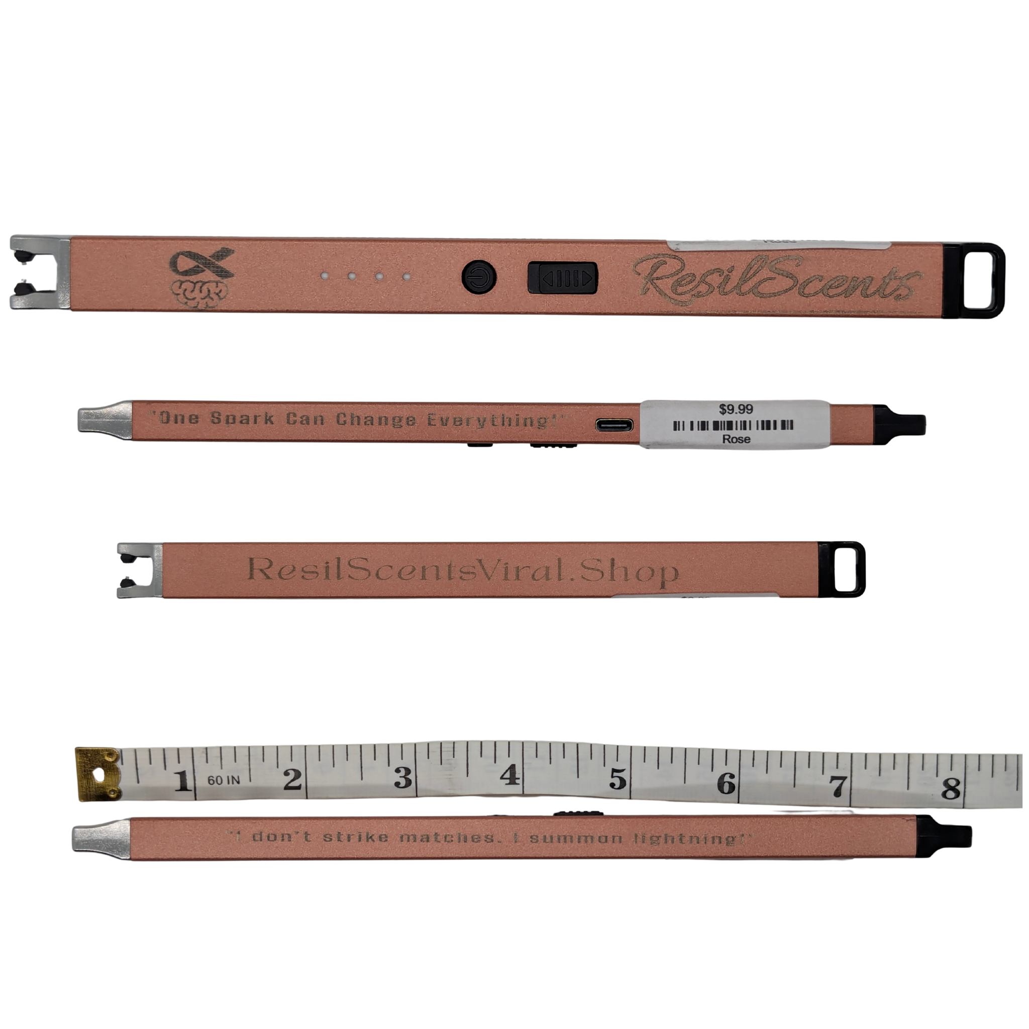 ResilScents WholeSale - Wholesale Lighter - ResilPulse™ Plasma Lighter – USB-C Rechargeable | Flameless & Engraved3