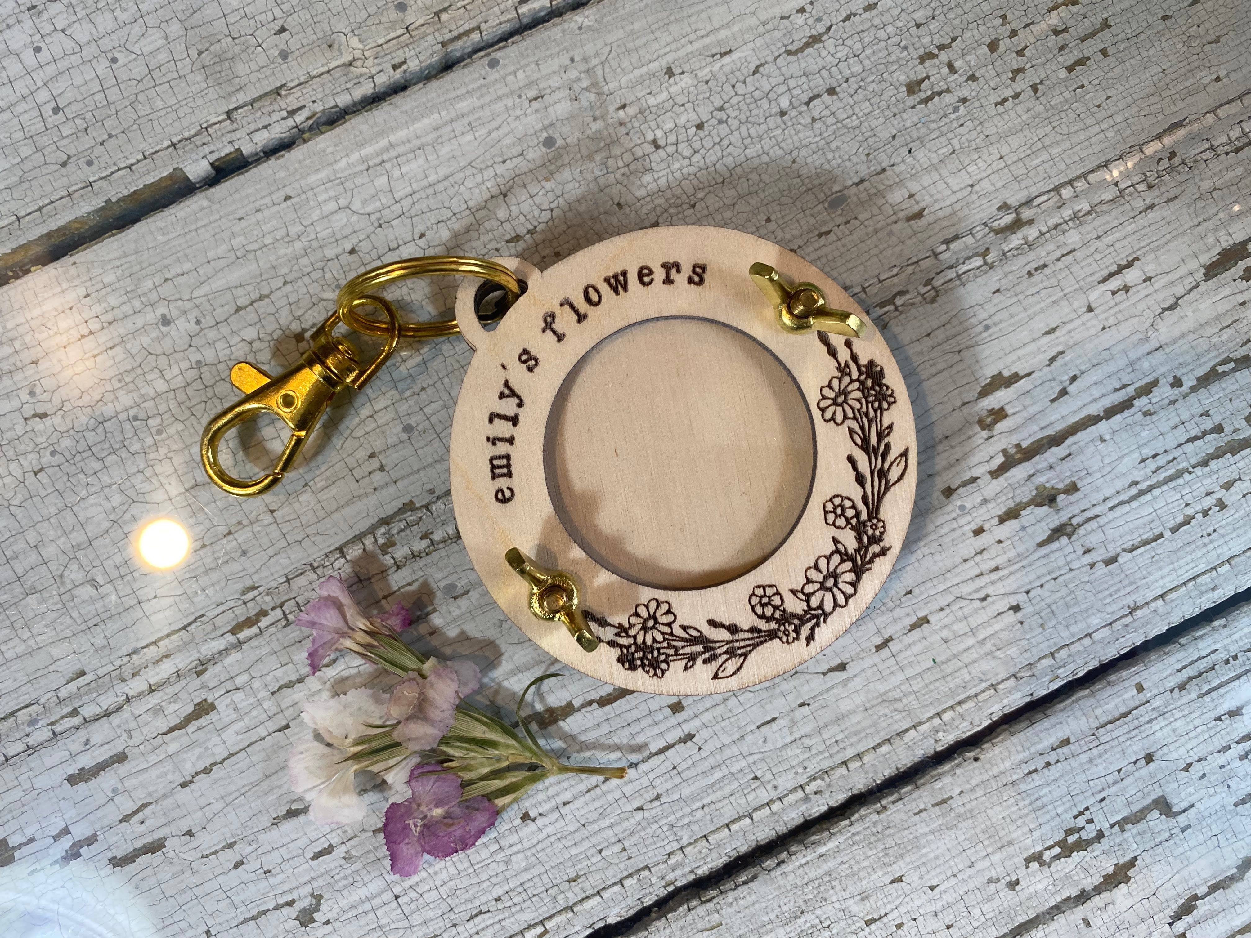 Holly Hills Lane - Wholesale Keychain - Women's - Flower Press Keychain is Pocket Sized & Attaches to Backpack3