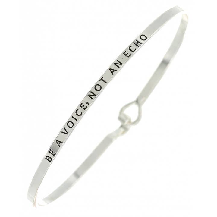 Bracelet à message BE A VOICE, NOT AN ECHO_3 MM FR3884 pour la vente par 0011 PREMIERE