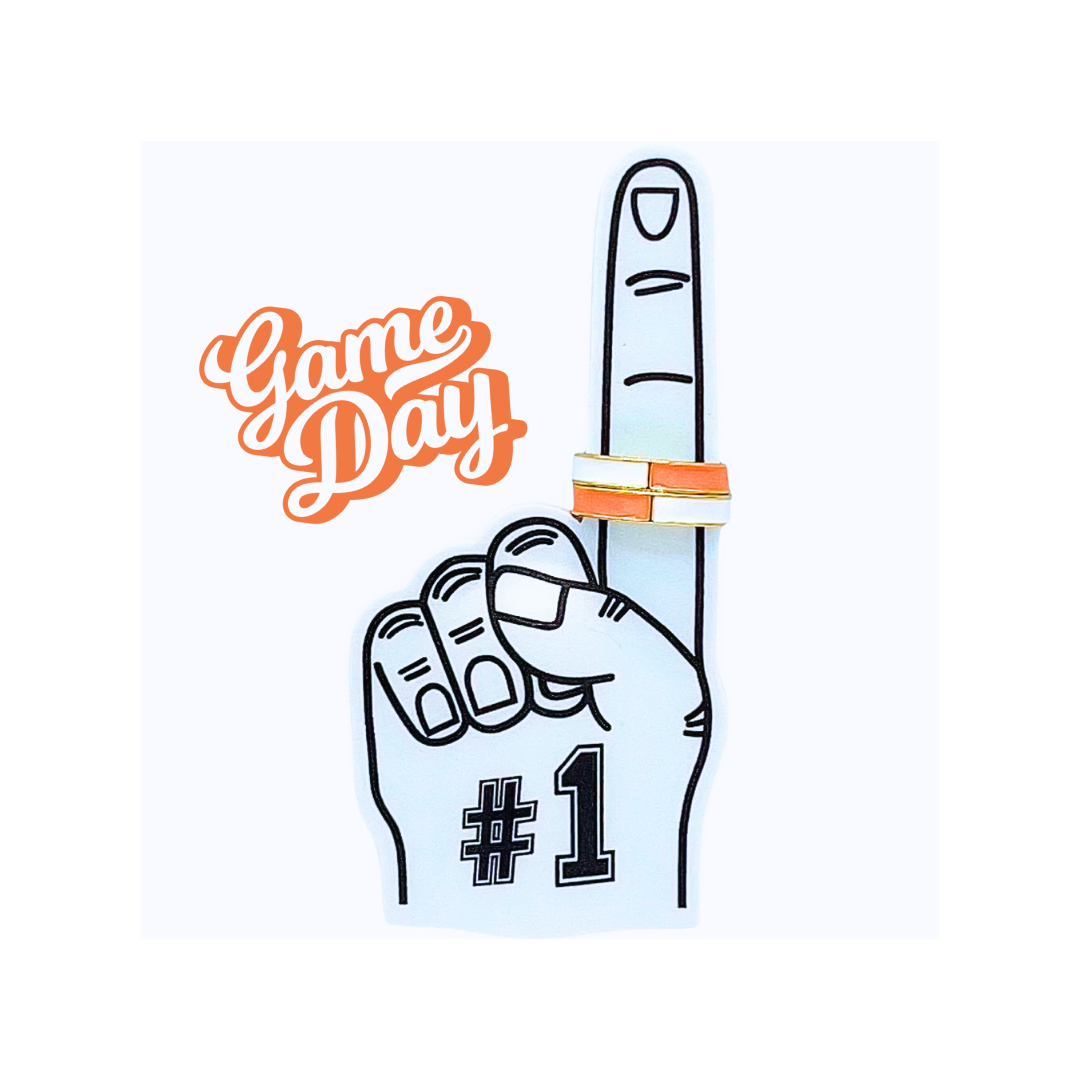 Color Shout - Vente Anneau/bague à empiler - R207-Jour de Match : Ensemble de Bagues Empilables aux Couleurs de l'Équipe7