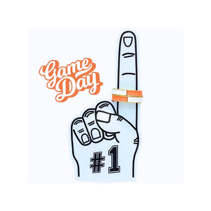 Color Shout - Vente Anneau/bague à empiler - R207-Jour de Match : Ensemble de Bagues Empilables aux Couleurs de l'Équipe7