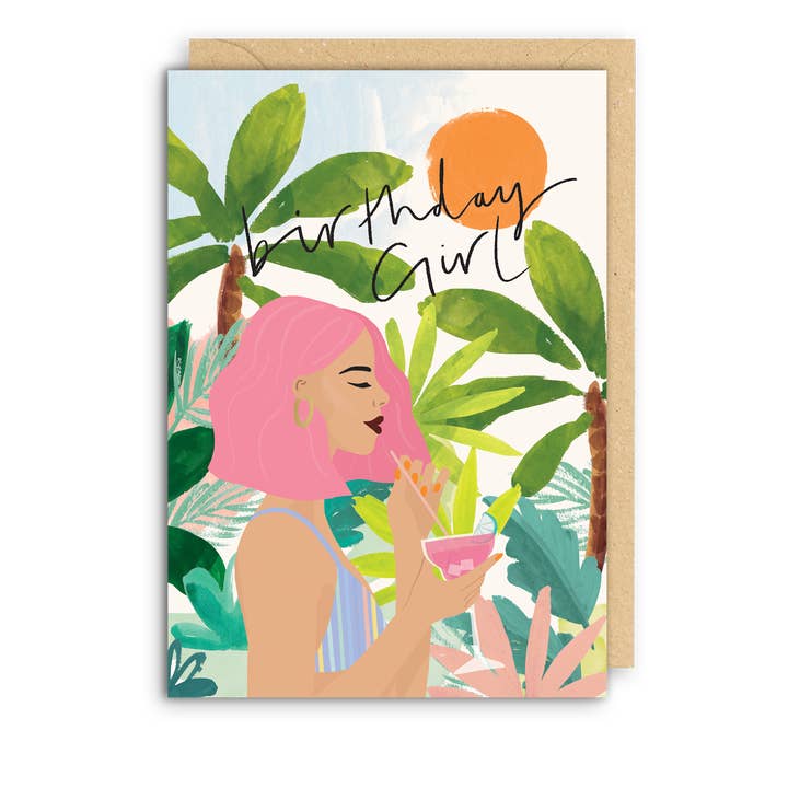 Biglietto d'auguri di compleanno per amica da ragazza per la vendita all'ingrosso da parte di Meraki Greeting Cards