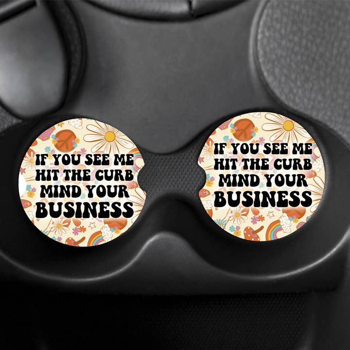 Ocúpate de tus asuntos - Car Coaster para venta al por mayor de The Gift Genie LLC