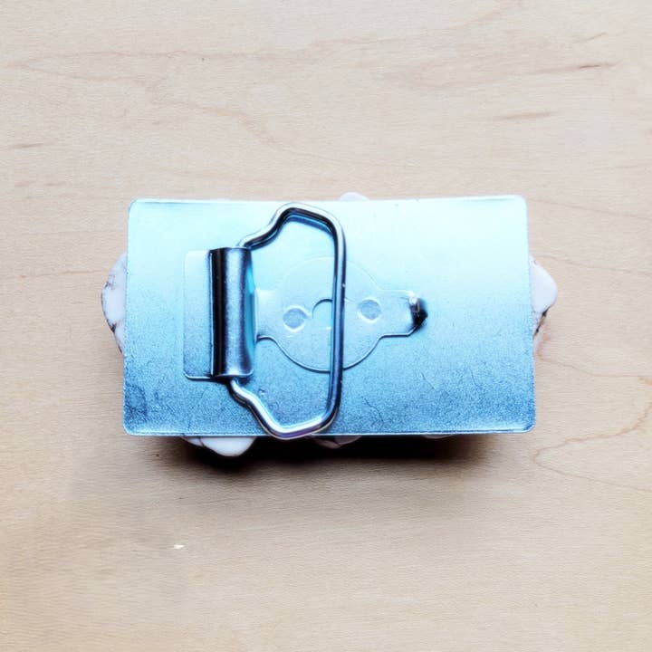 The Jewelry Junkie – Engroshandel Bæltespænde - Dame – Hvid Turkis Plade Bæltespænde Medium Størrelse 902m1