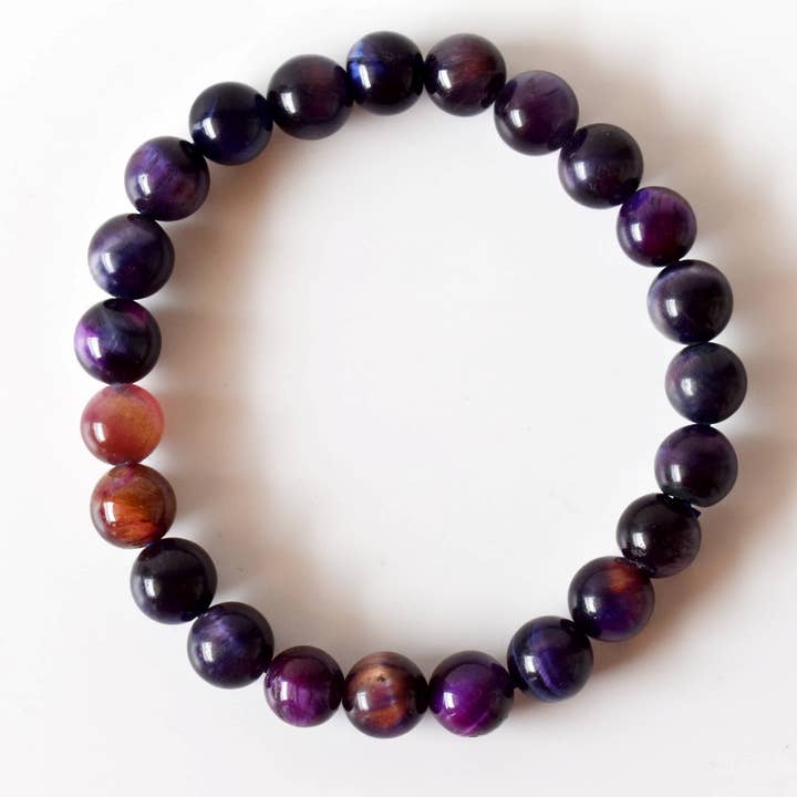 Healing Bracelet | Tiger Cats Eye Violet Gemstones Bracelets and other Purchase Wholesale crystal bracelets. Free Returns & Net 60 Terms on Faire trending on Faire.