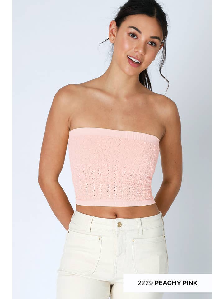 NIKIBIKI - Venta al por mayor Bustier - Mujer - NS8376 - Top de Tubo de Encaje Floral23