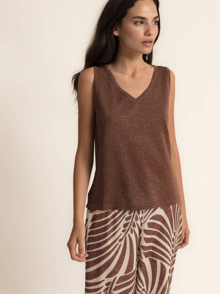 TOP DE PUNTO CON LUREX B2B para venta al por mayor de CMS Love