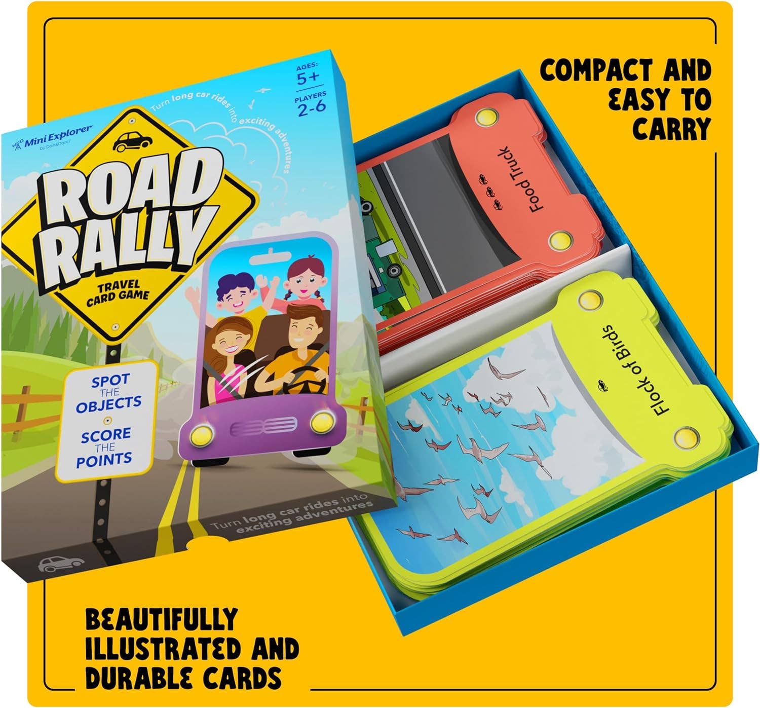 Dan&Darci - Vente Jeux de cartes - Jeu de cartes Road Rally Travel Scavenger Hunt pour enfants4