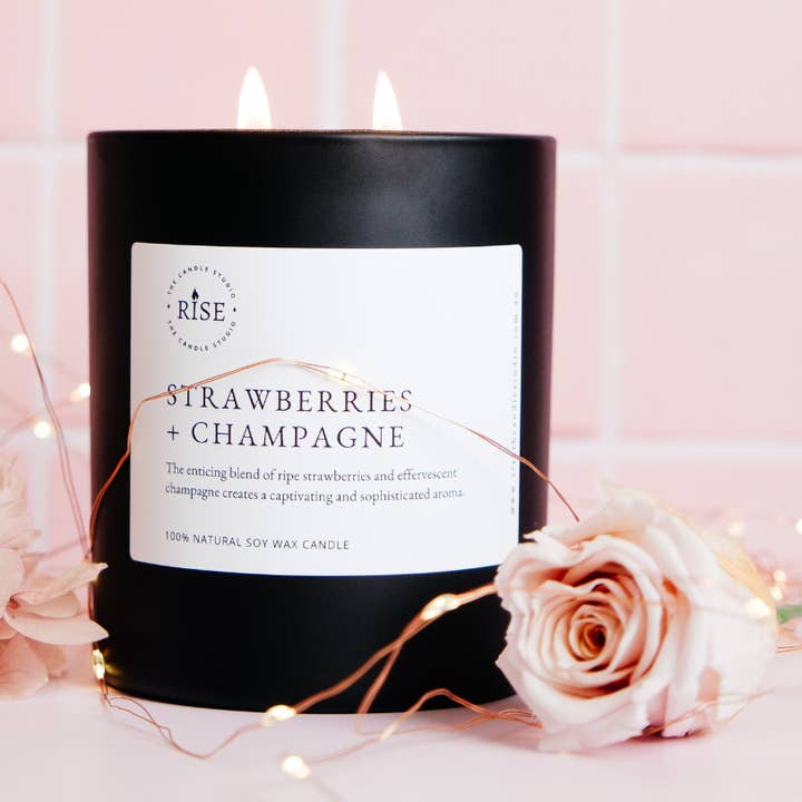 Matte Black Candle - Large 400g for wholesale by RISEthecandlestudio