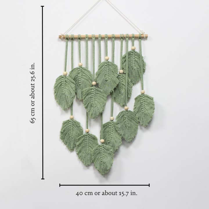 Moderny - Wholesale Decorative Tassel/Wall Drop - Leaves Macrame Decor