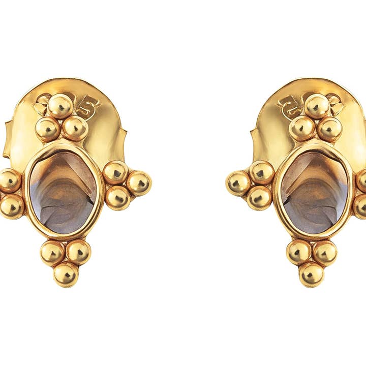 Delhi Diamond Sunburst Stud Earrings for wholesale by POMEGRANATE