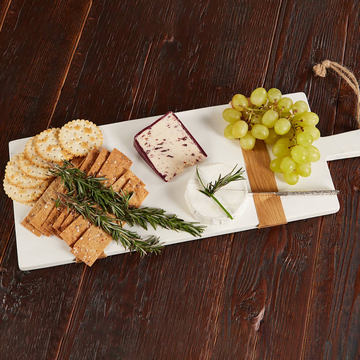 etúHOME - Wholesale Cheese Board - Mod Charcuterie Cheese Board, Small Rectangle, White5