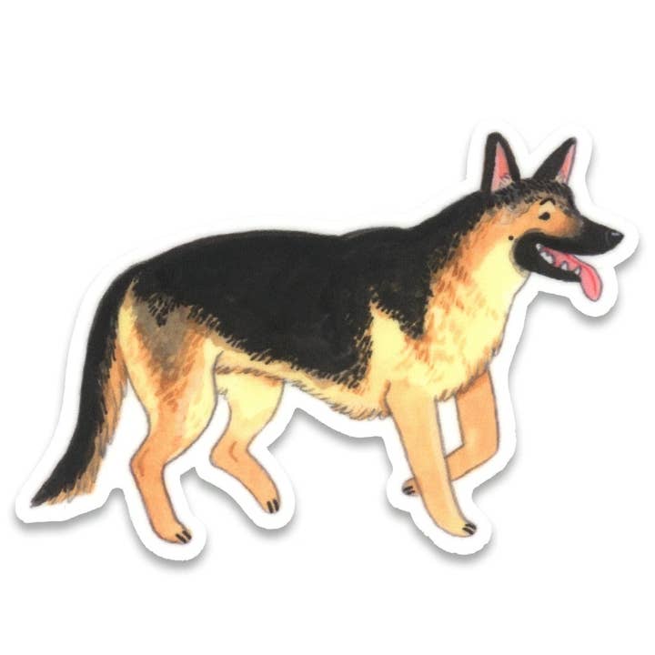 German Shepherd Sticker for wholesale by Party Mouse Studio