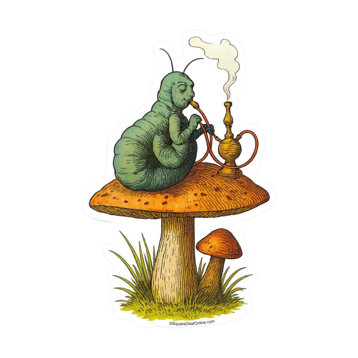 Square Deal Recordings & Supplies - Vendita all'ingrosso Adesivo - Adesivo - Le avventure di Alice nel Paese delle Meraviglie - Brucaliffo