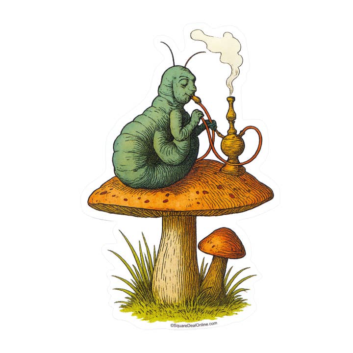 Square Deal Recordings & Supplies - Vendita all'ingrosso Adesivo - Adesivo - Le avventure di Alice nel Paese delle Meraviglie - Brucaliffo0