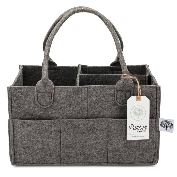 Parker Baby Co. - Wholesale Diaper Caddy - Baby - Diaper Caddy in Peppercorn