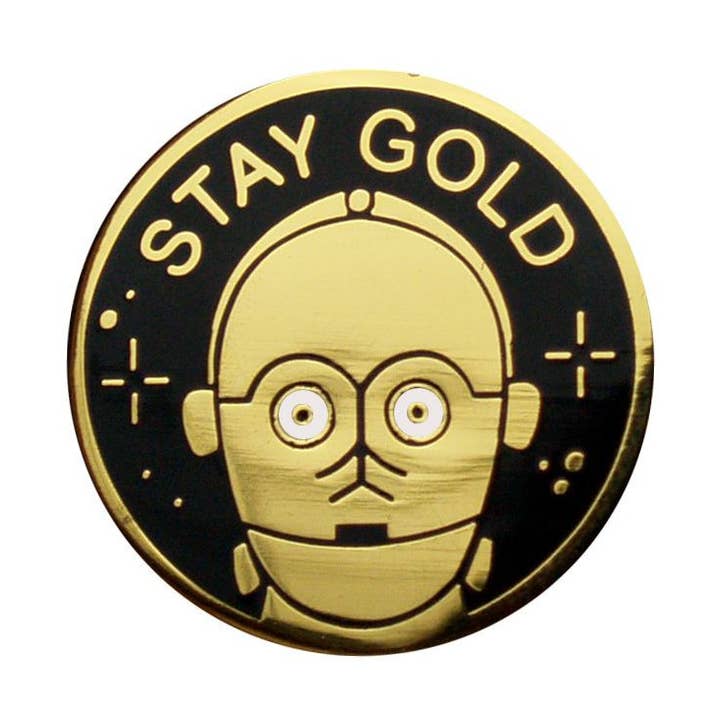 La Barbuda - No U.S. custom fees - Wholesale Lapel Pin/Button - Stay Gold Pin By La Barbuda1