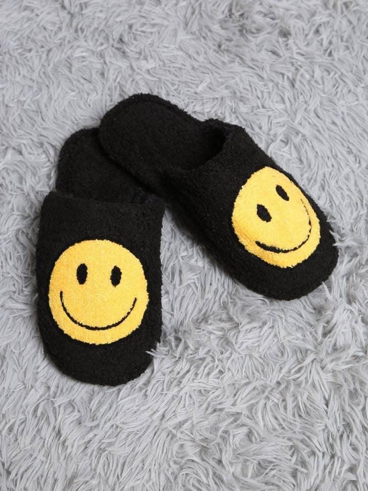 MiMi Wholesale - Wholesale Slippers - Women's - JCL2125 Super Lux Smiley Face Slippers1