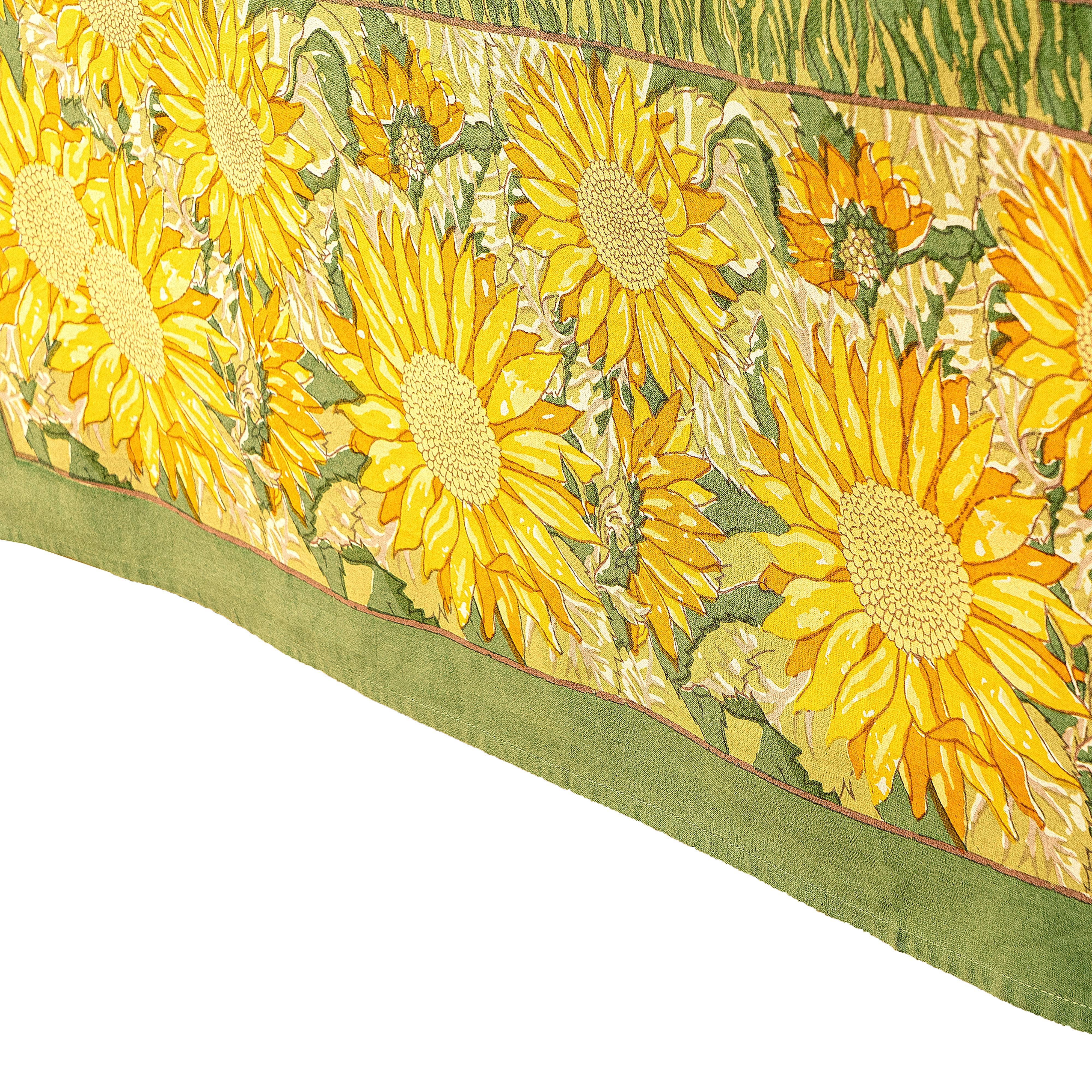 Couleur Nature - Wholesale Tablecloth - Sunflower Yellow& Green | French Tablecloths3
