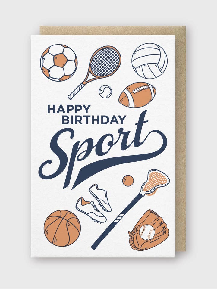 Birthday Sport Greeting Card for wholesale by Pike Street Press