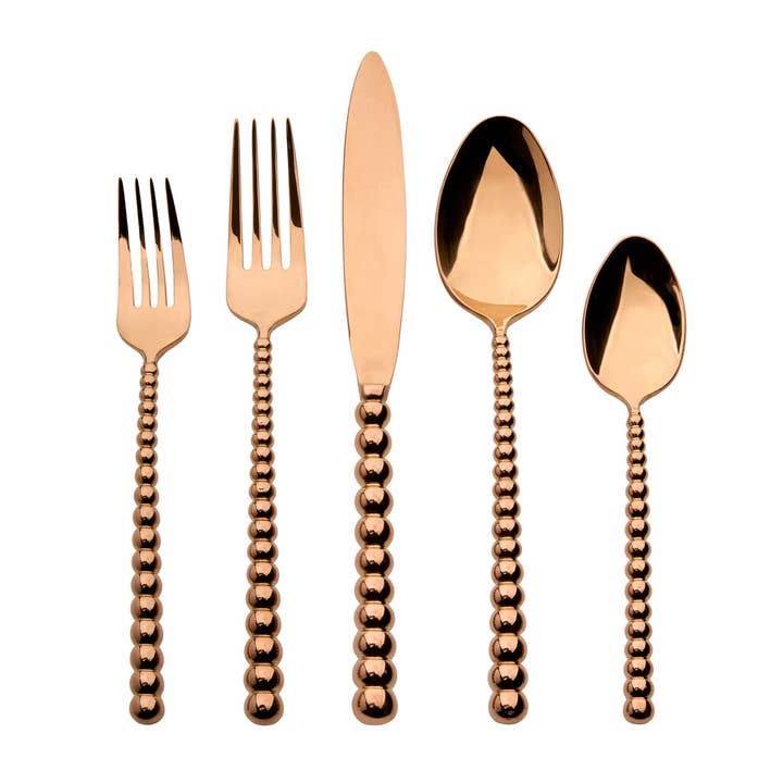 Ricci Argentieri - Wholesale Flatware Set - 18/10 Rondure Copper PVD 20pc Flatware Set1