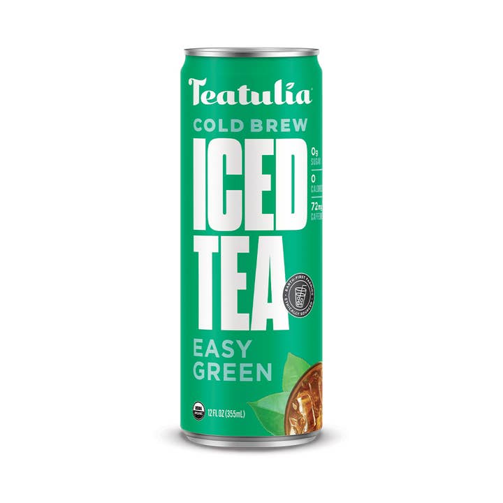 Teatulia Organic Teas - Wholesale Iced Tea - Easy Green Organic Unsweetened Iced Tea Can