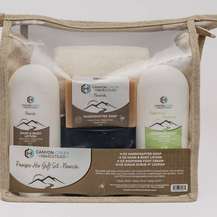 Canyon Creek Homestead LLC - Wholesale Bath & Body Set - Pamper Her Gift Set Nourish Almond1