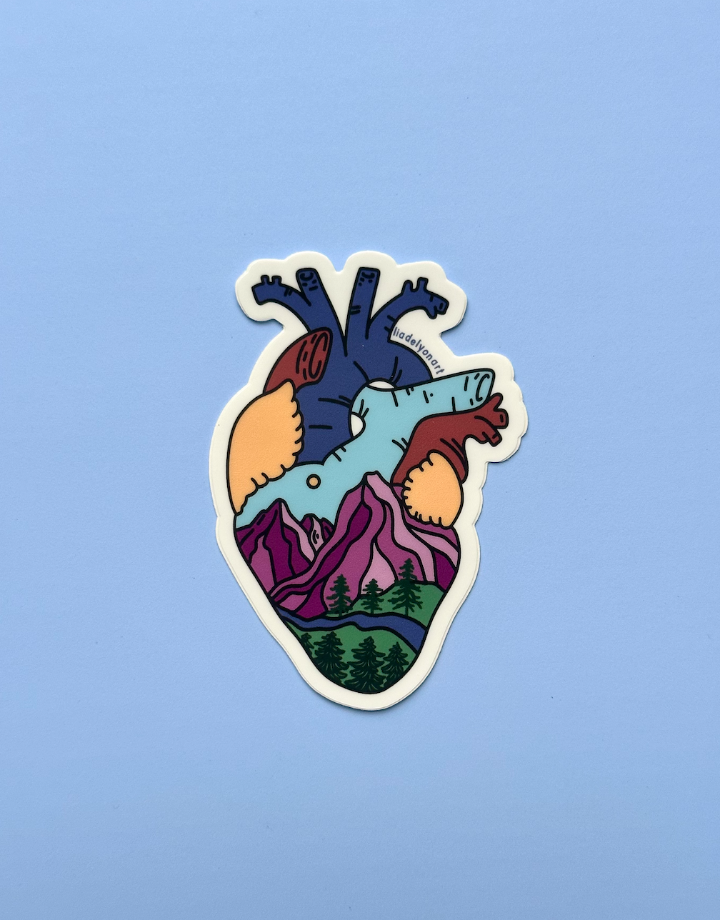 liadelyonart - Wholesale Sticker - Mountain Heart Nature Vinyl Sticker9