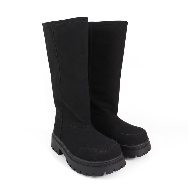 TORRIA-2 ROUND TOE ALASKA ANKLE BOOTS W/ LUG SOLE BLACK for wholesale on Faire1
