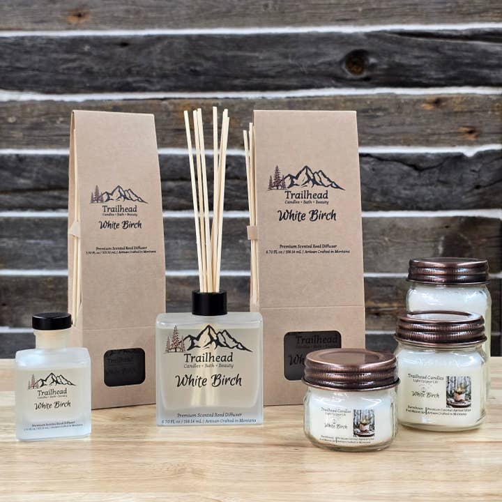 White Birch Trailhead Candles for wholesale by Trailhead Candles