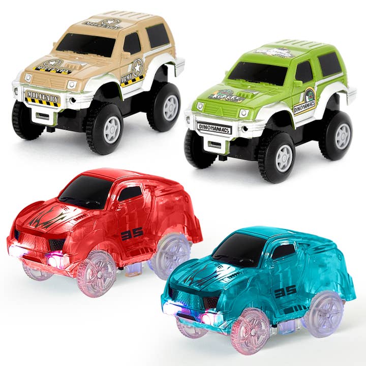 JitteryGit - Wholesale Toy Car/Truck - Kids - 4 Battery Power Toy Race Car Truck Jeep Racing Vehicles Pack