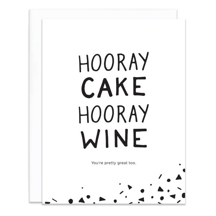 Carte de vin Hooray Cake Hourray pour la vente par Joylark Studio