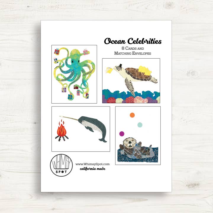 Set de tarjetas Ocean Celebrities para venta al por mayor de Whimsy Spot