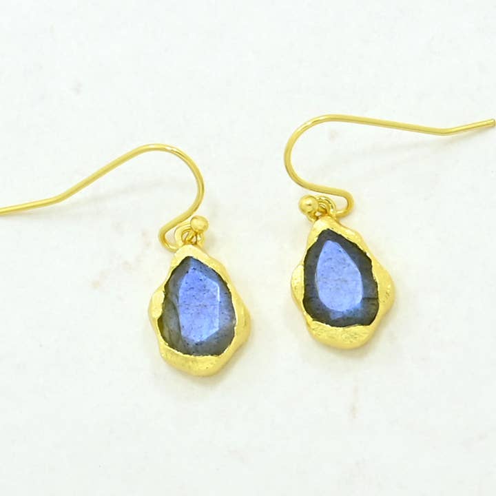 Schmuckoo Berlin - Wholesale Dangle Earrings - Kailany Earring Gold Plated - Labradorite