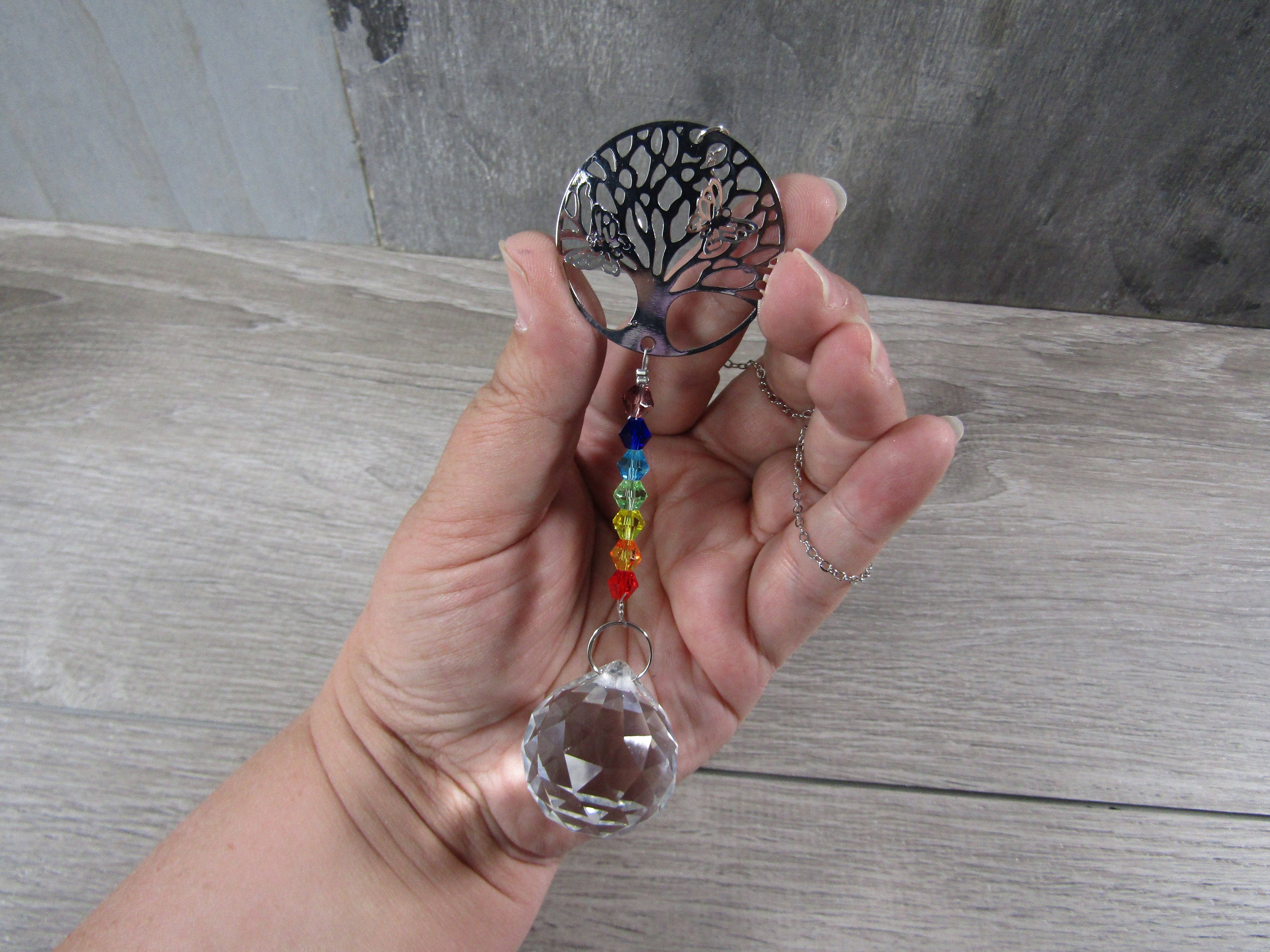 Keystone Crystals - Vente Attrape-soleil - Prismes suspendus à facettes et perles arc-en-ciel Suncatchers19