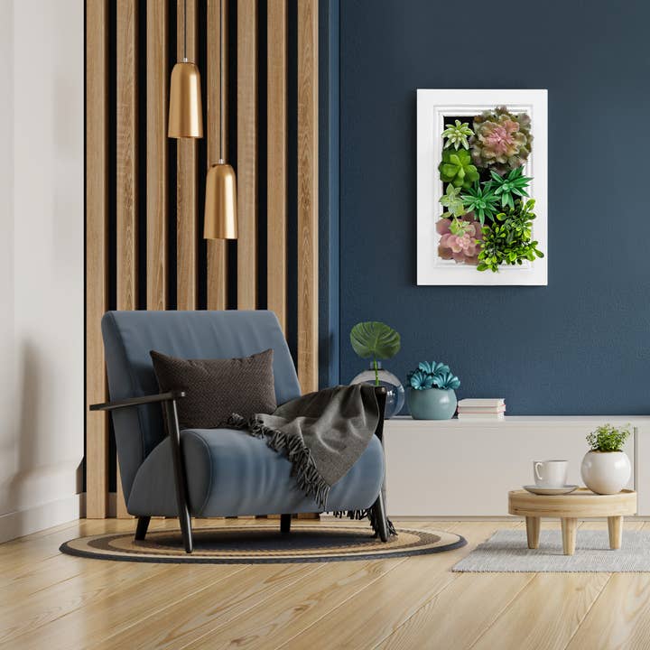 K-Cliffs – wholesale Sculpture – DIY Kit Artificial Succulent Wall Art Wood Frame with Plant16