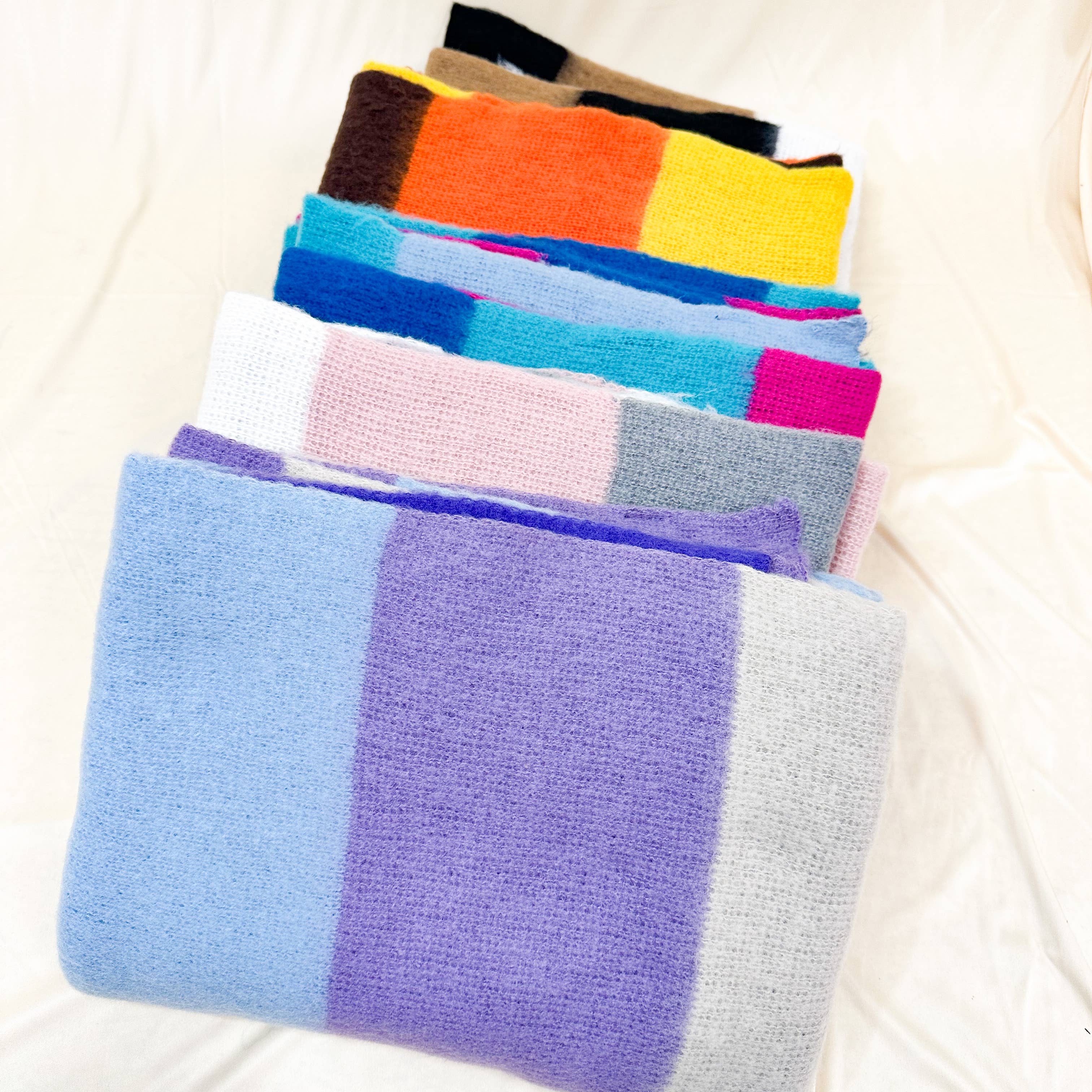 Karma Nepal Crafts – wholesale Scarf – Women's – Plaid Long Cashmere Feel Scarves11