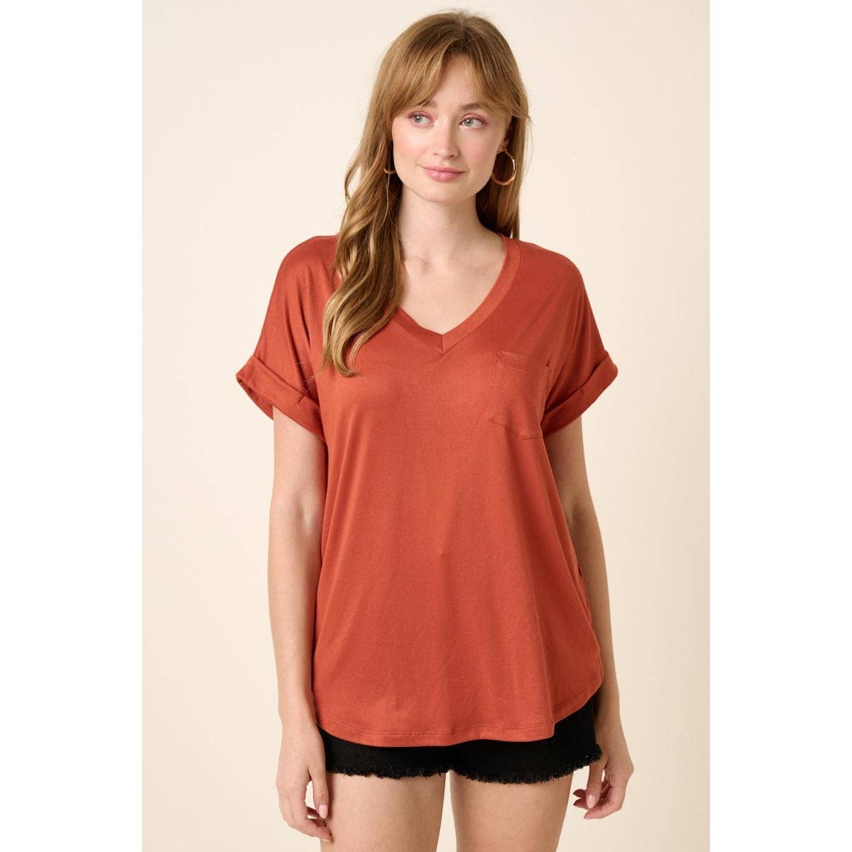 mittoshop – Engroshandel Strikket top - Dame – T9153 - DTY V-HALS MED 1 LOMMEDETALJE DOLMAN STRIKKET TOP24