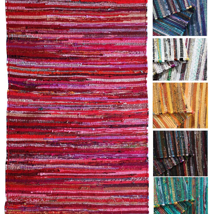 Second Nature Online – Engroshandel Løst tæppe – Festival vævet tæppe i genanvendt bomuldsblanding i forskellige farver19