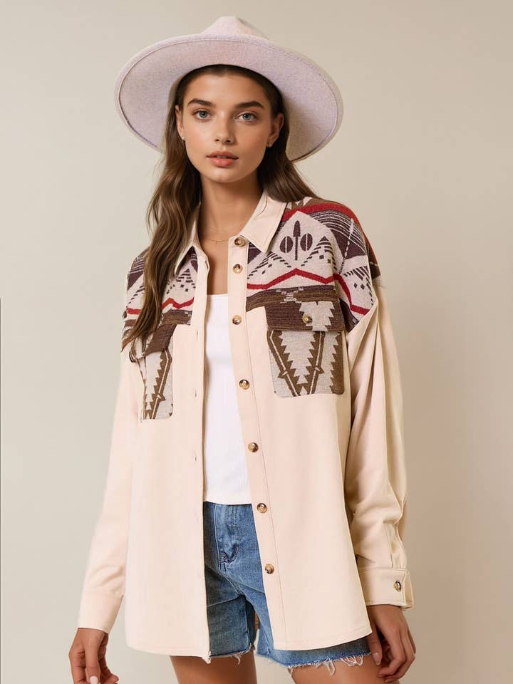 Pietra Giacca a camicia Aztec - 10333J in vendita all'ingrosso su Faire0