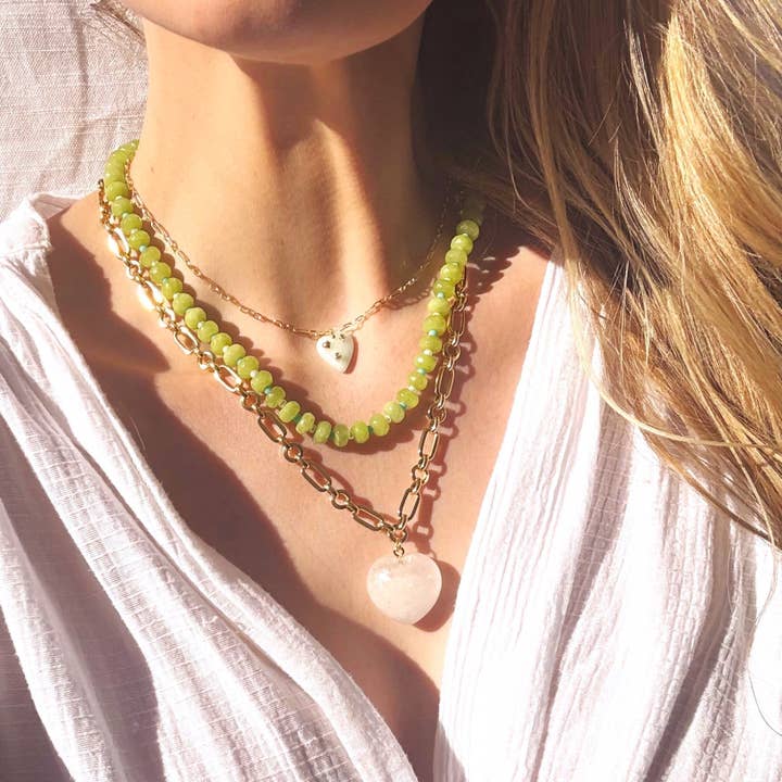 The Silver Wren - Wholesale Beaded/Pearl Necklace - Stone Candy Beaded Necklace, Trendy Colorful Beads
