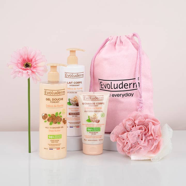Pochon Corps Délice de Karité Spécial Fête des Mères pour la vente par Evoluderm