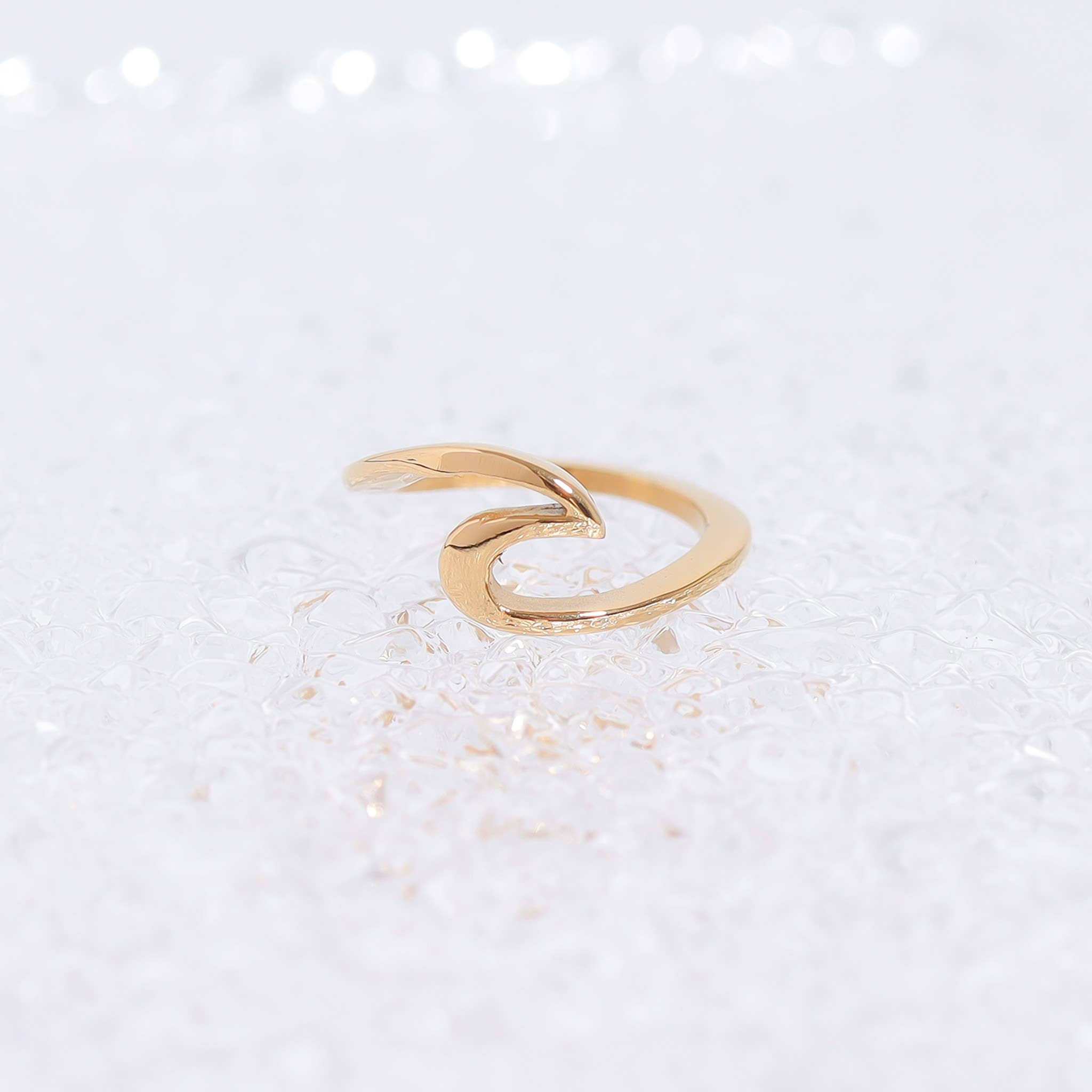 WJW - Wholesale Band/Stacked Ring - 18K Gold Wave Ring2