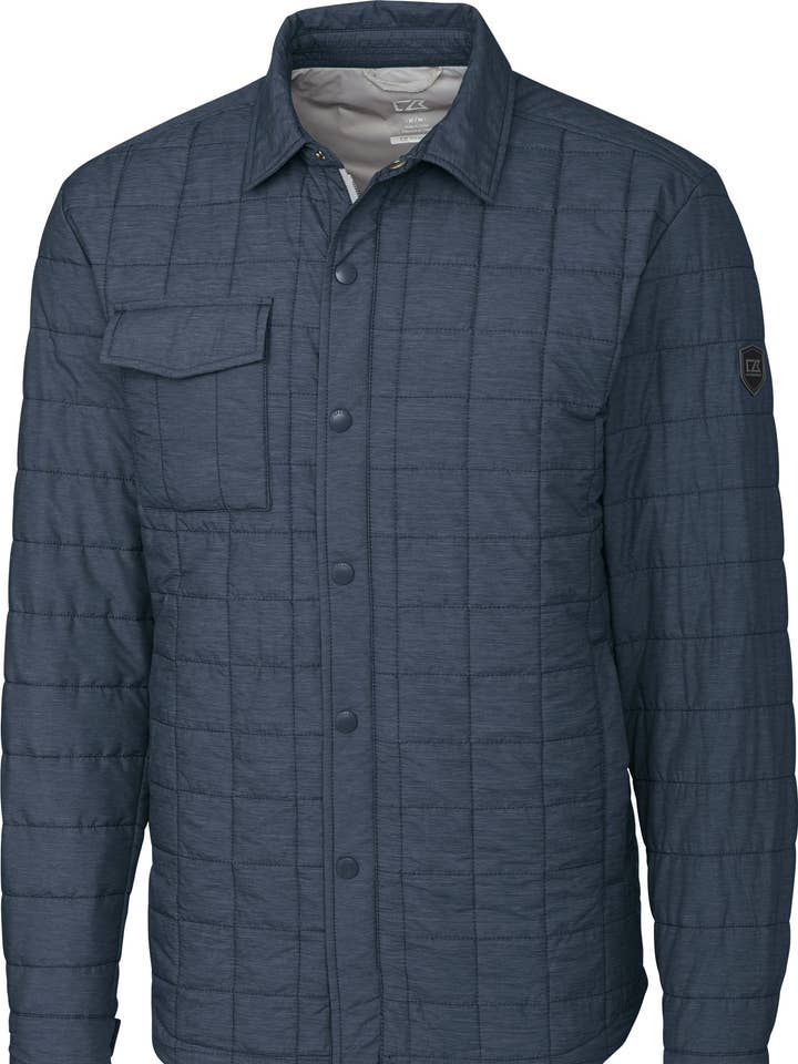 Cutter & Buck Rainier PrimaLoft® Eco Quilted Shirt Jacket for wholesale by Cutter & Buck