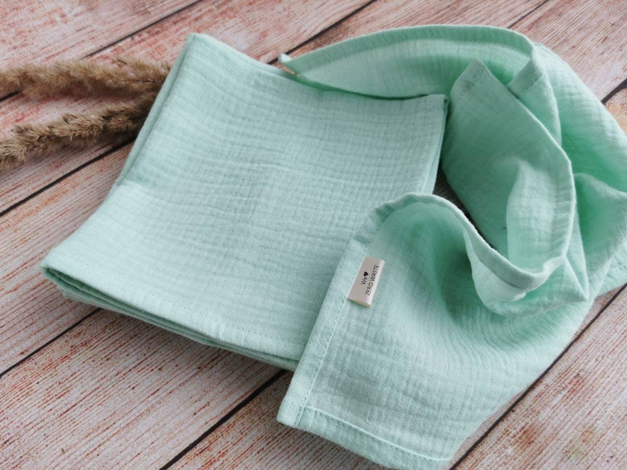 Bloom Pads - Wholesale Dinner & Cloth Napkin - Organic cotton muslin napkin Set of 5, Soft Handkerchiefs4